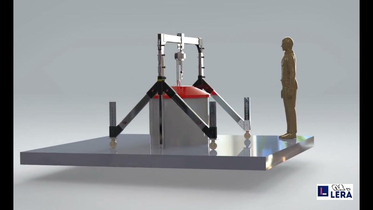 PET 2000 - GRÚA PÓRTICO DE ELEVACIÓN TEMPORAL DE ALUMINIO - Lera Ascensores