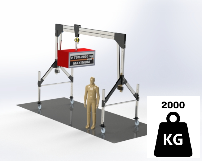 PET 2000 - ALUMINUM TEMPORARY LIFTING GANTRY CRANE