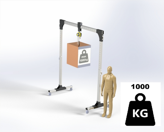 PET 1000 - GRÚA PÓRTICO DE ALUMINIO DE ELEVACIÓN TEMPORAL