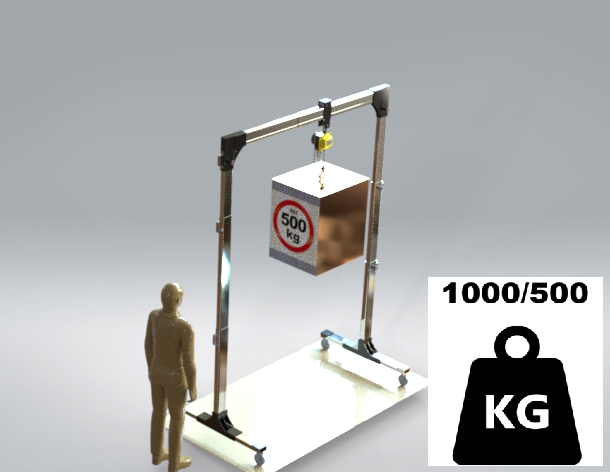 PET 500/1000 - GRUE À PORTIQUE À LEVAGE TEMPORAIRE EN ALUMINIUM